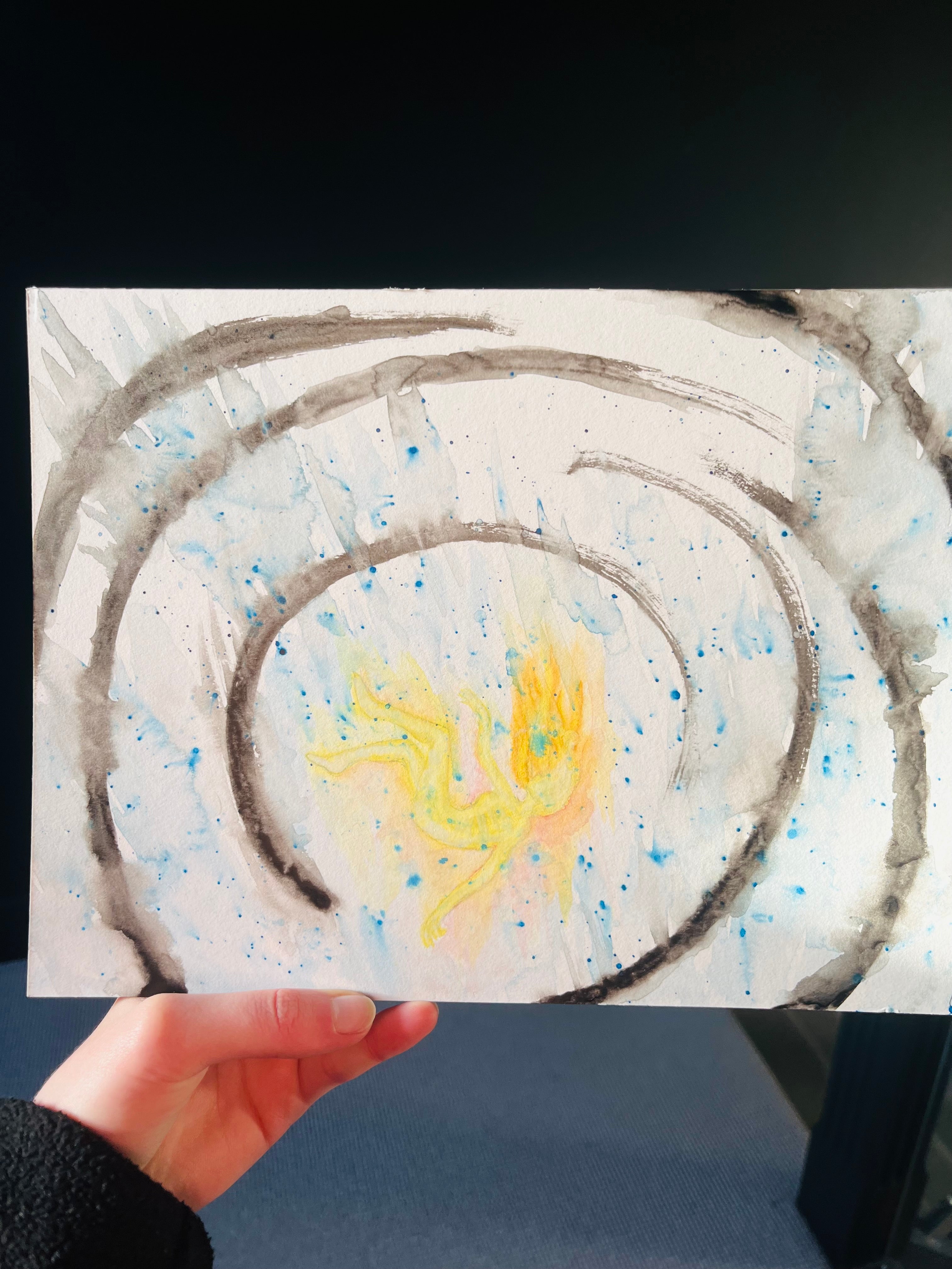 Original Spiritual Watercolour Painting – Consciousness Energy