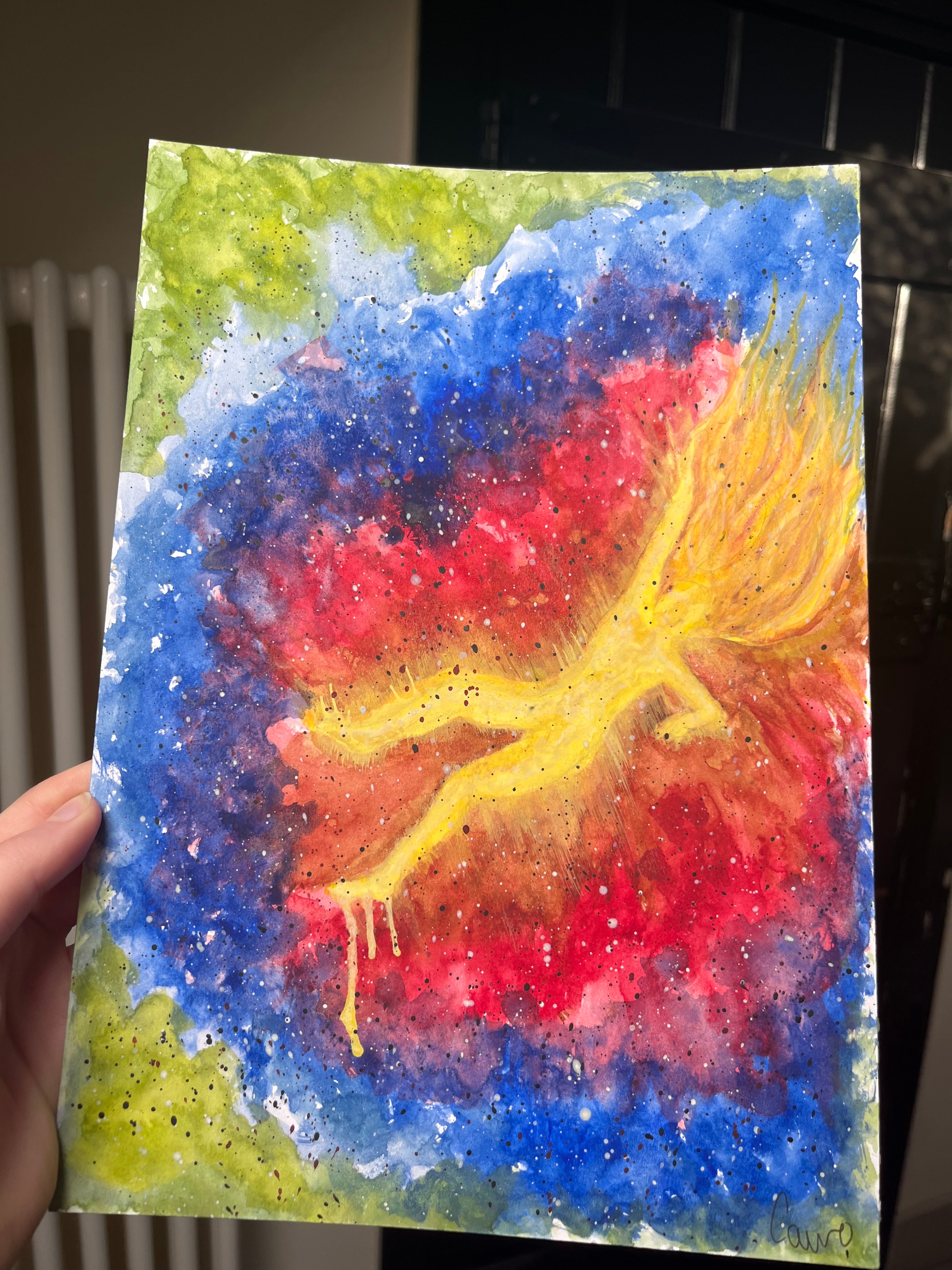 Original Spiritual Watercolour – Descent Into Radiance