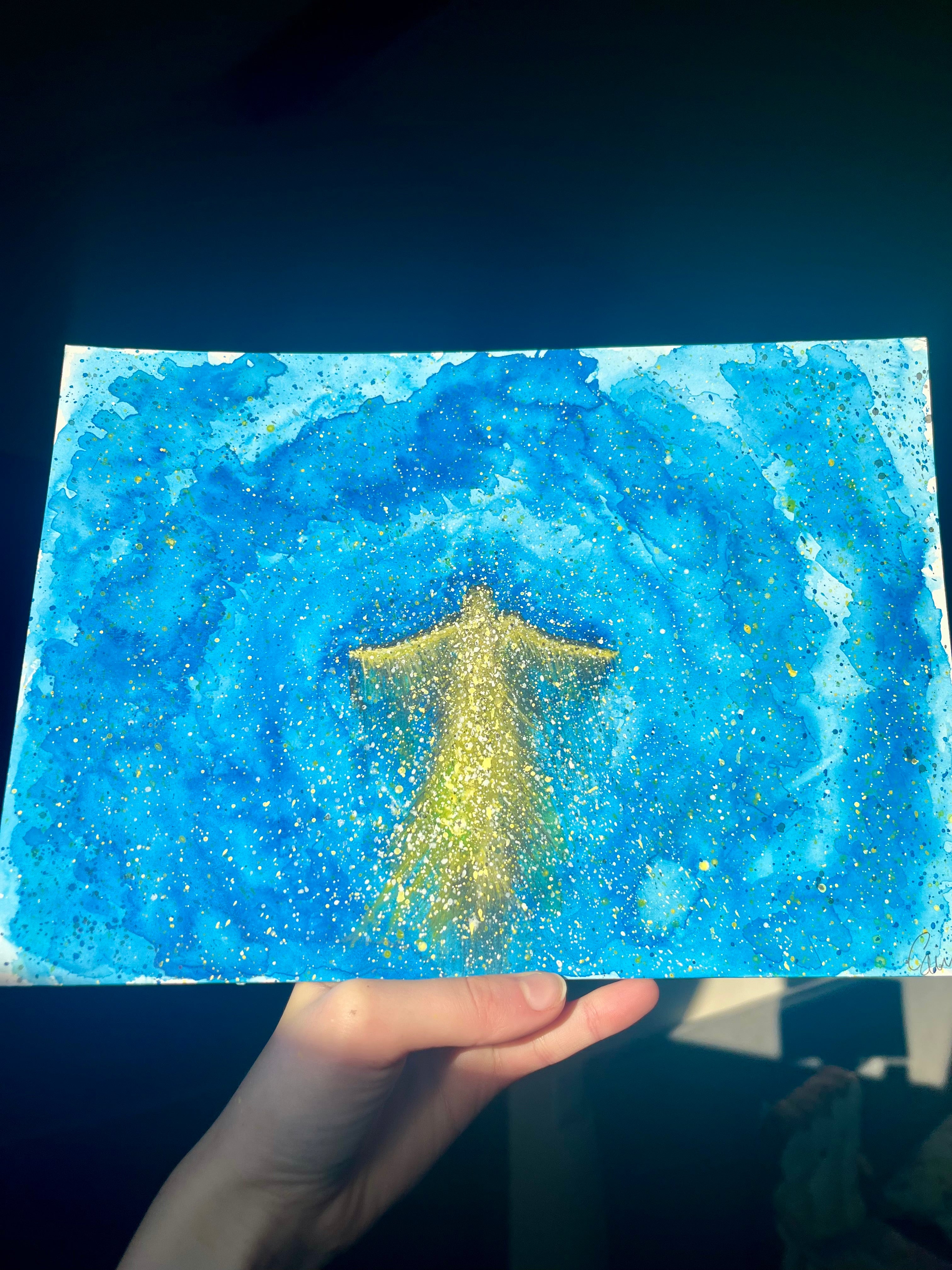 Original Spiritual Watercolour Painting – Floating through the mind