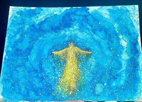 Original Spiritual Watercolour Painting – Floating through the mind