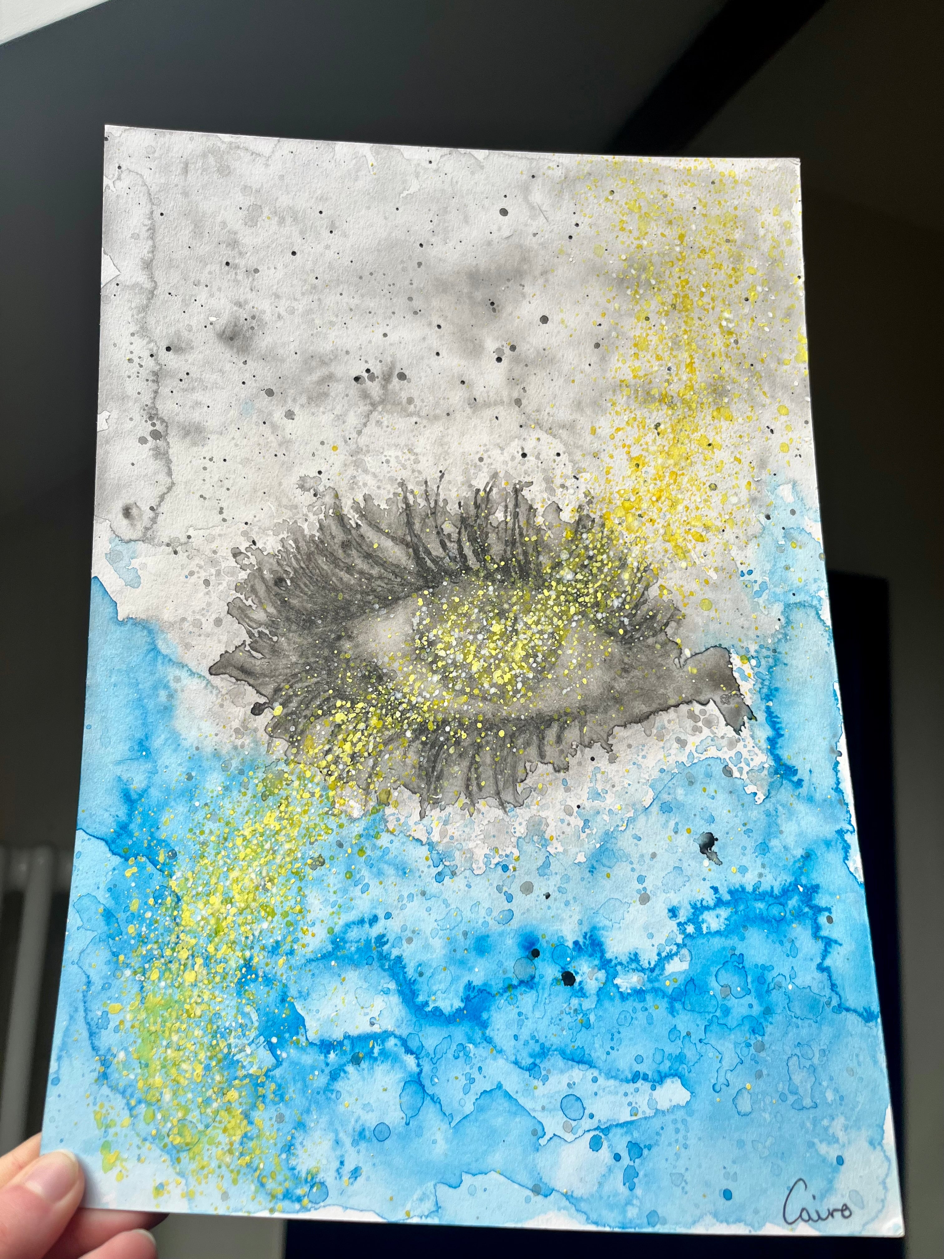 Original Spiritual Watercolour – The All-Seeing Eye of the Universe