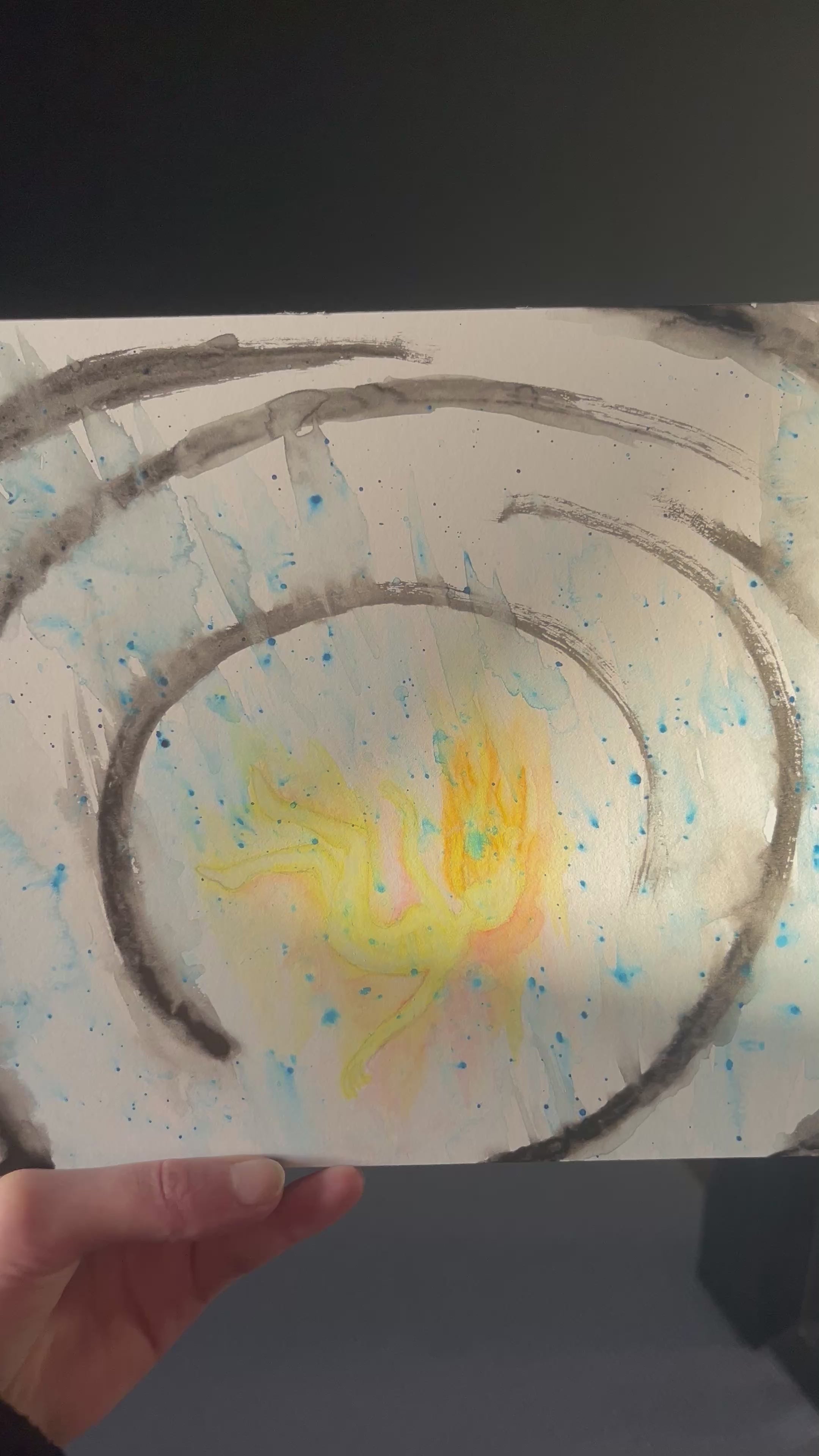 Original Spiritual Watercolour Painting – Consciousness Energy