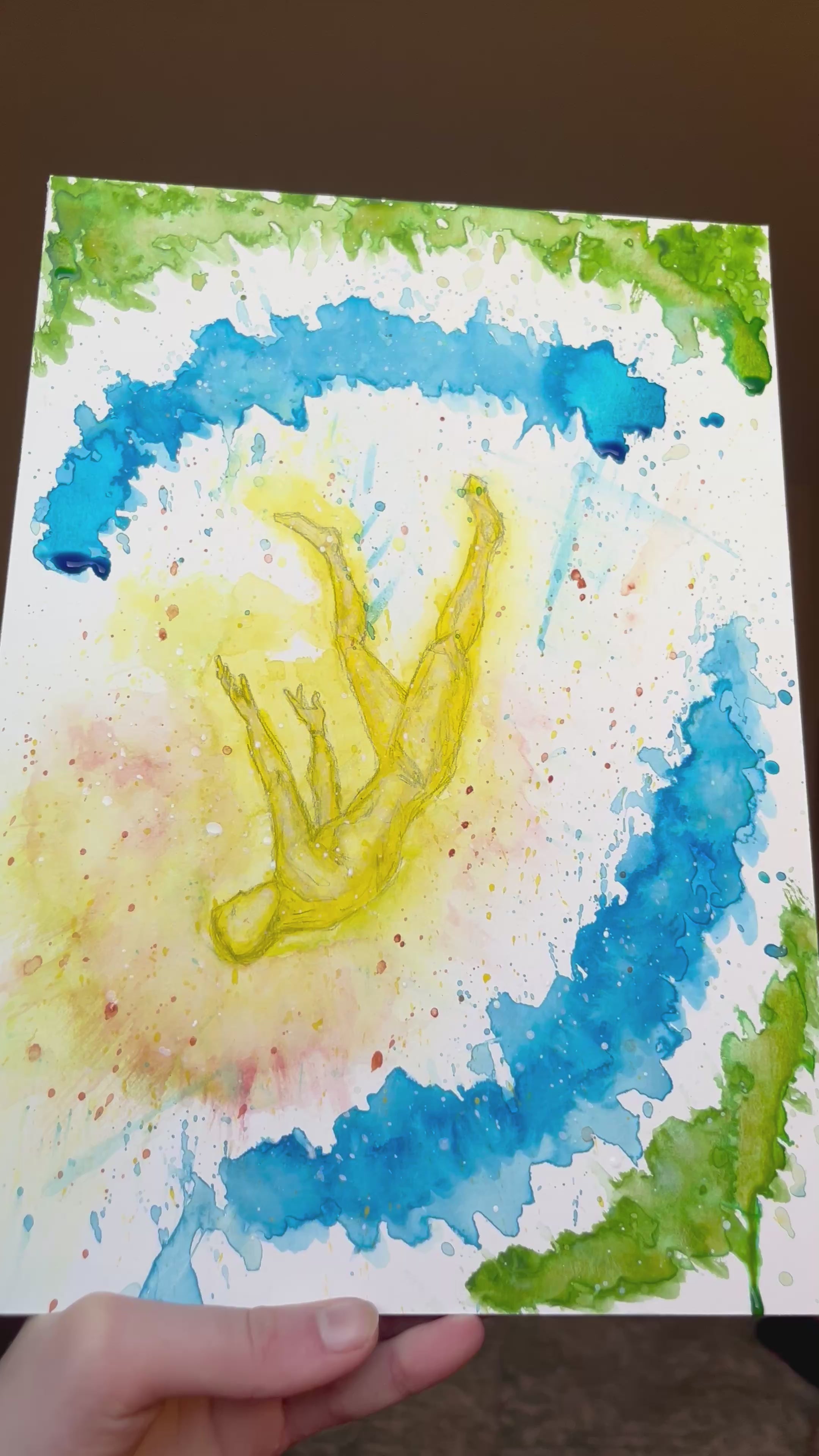 Original Watercolour Painting – Trusting The Fall