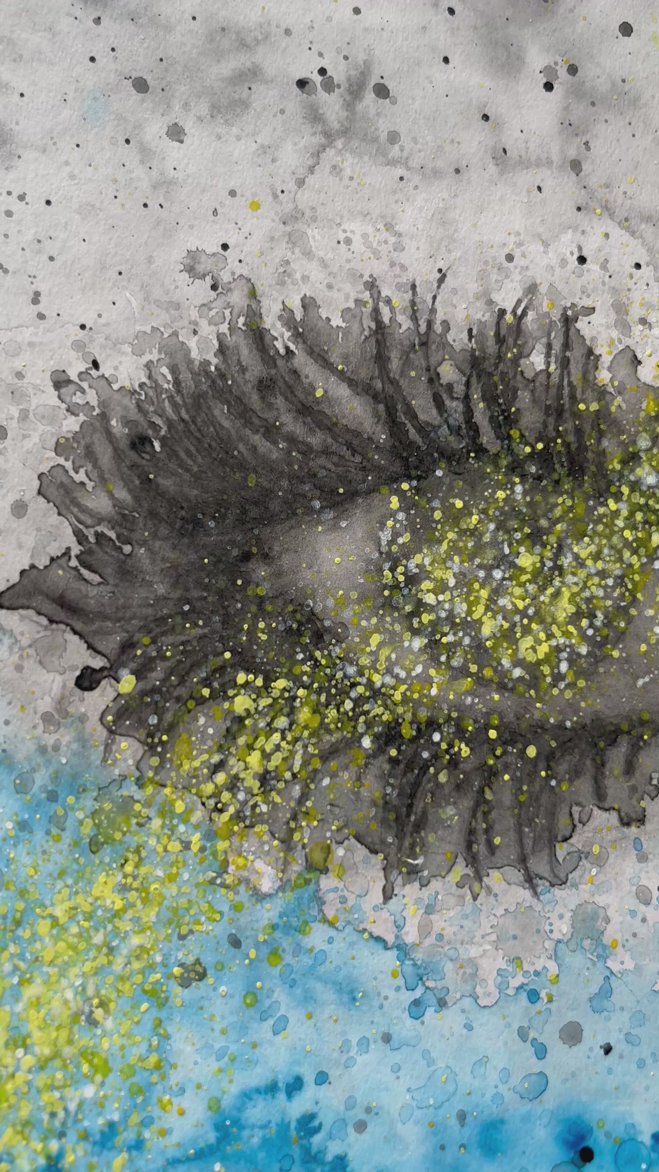 Original Spiritual Watercolour – The All-Seeing Eye of the Universe